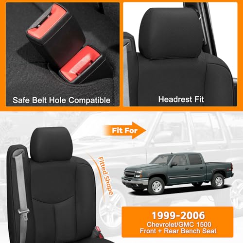 Housses de siège Chevy GMC 1500 1999-2006 ensemble complet tricot - 2