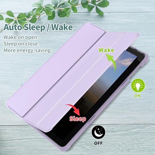 Image of DJ&RPPQ Lightweight and Convenient Case for 10 Inch Tablet Protective Case with Auto Wake /Sleep-Purple