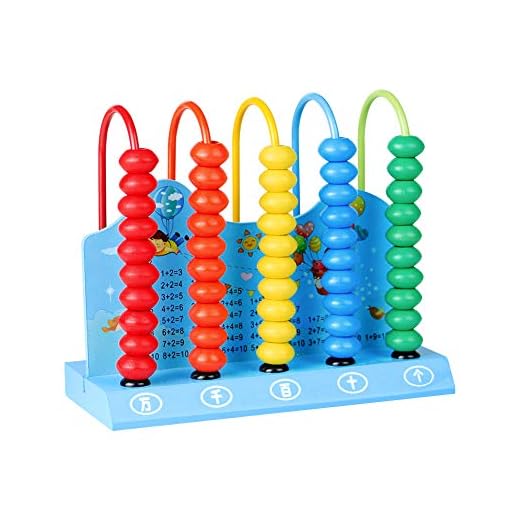 Ábaco Infantil de Madera Montessori Juguetes Educativos Abaco Mini Juego Matematicas Niños Ábacos Juguetes Aprendizaje para Niños y Niñas 2 3 4 Años Color Aleatorio