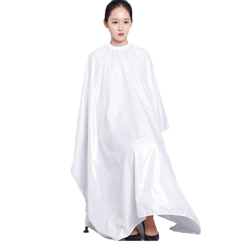 Aarschnittumhang Frisier Umhang,Friseurumhang, Haarschnitt-Tuch Friseur Schneiden, Salon Friseur Cape Verstellbaren Verschluss Professionelle Barber Kleid Geeignet Erwachsene, Weiß,3PCS