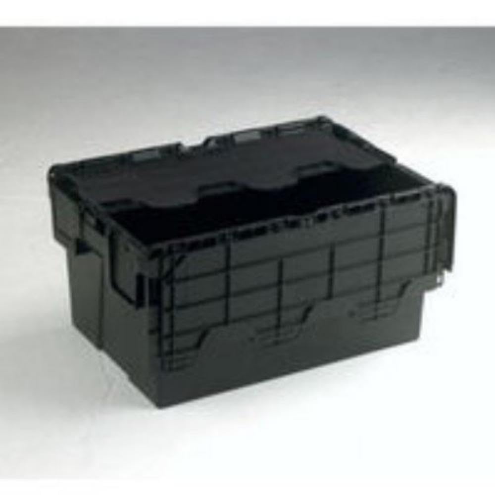 Black Attached Lid Container 54L 375814