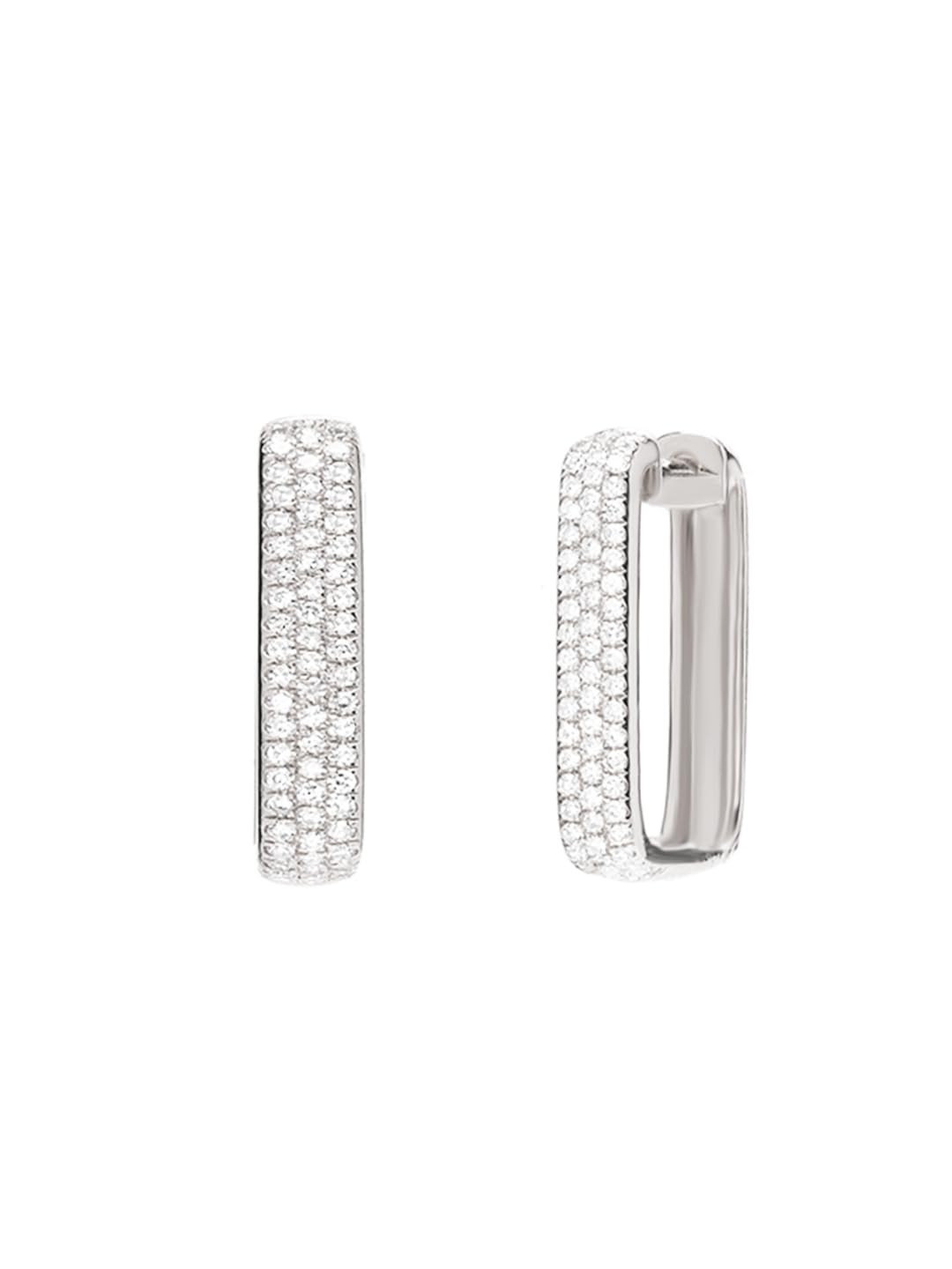 MINUTIAE Stylish Solitaire Diamond Hoop Earrings for Women and Girls (Silver) (B0CLLNB9MB) Amazon Price History, Amazon Price Tracker