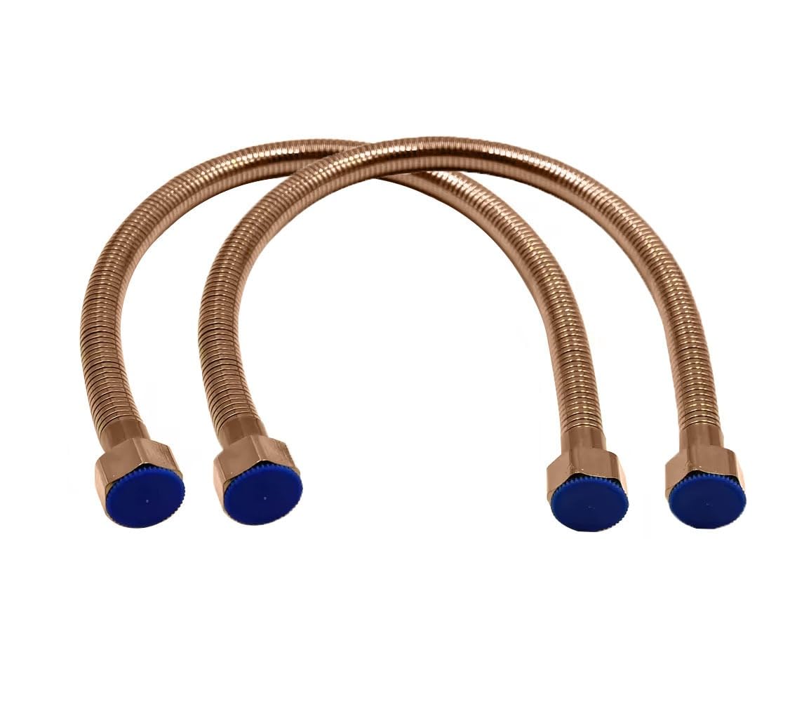 Aquieen SS Connection Pipe for Geyser & Basin Grade AISI 304 (Connection Pipe 18") (Set of 2) (Rose Gold) (B0D3M39FMX) Amazon Price History, Amazon Price Tracker
