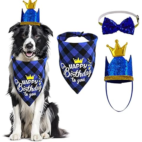Coobe Hundegeburtstags Bandana Hut Fliege Set Cover