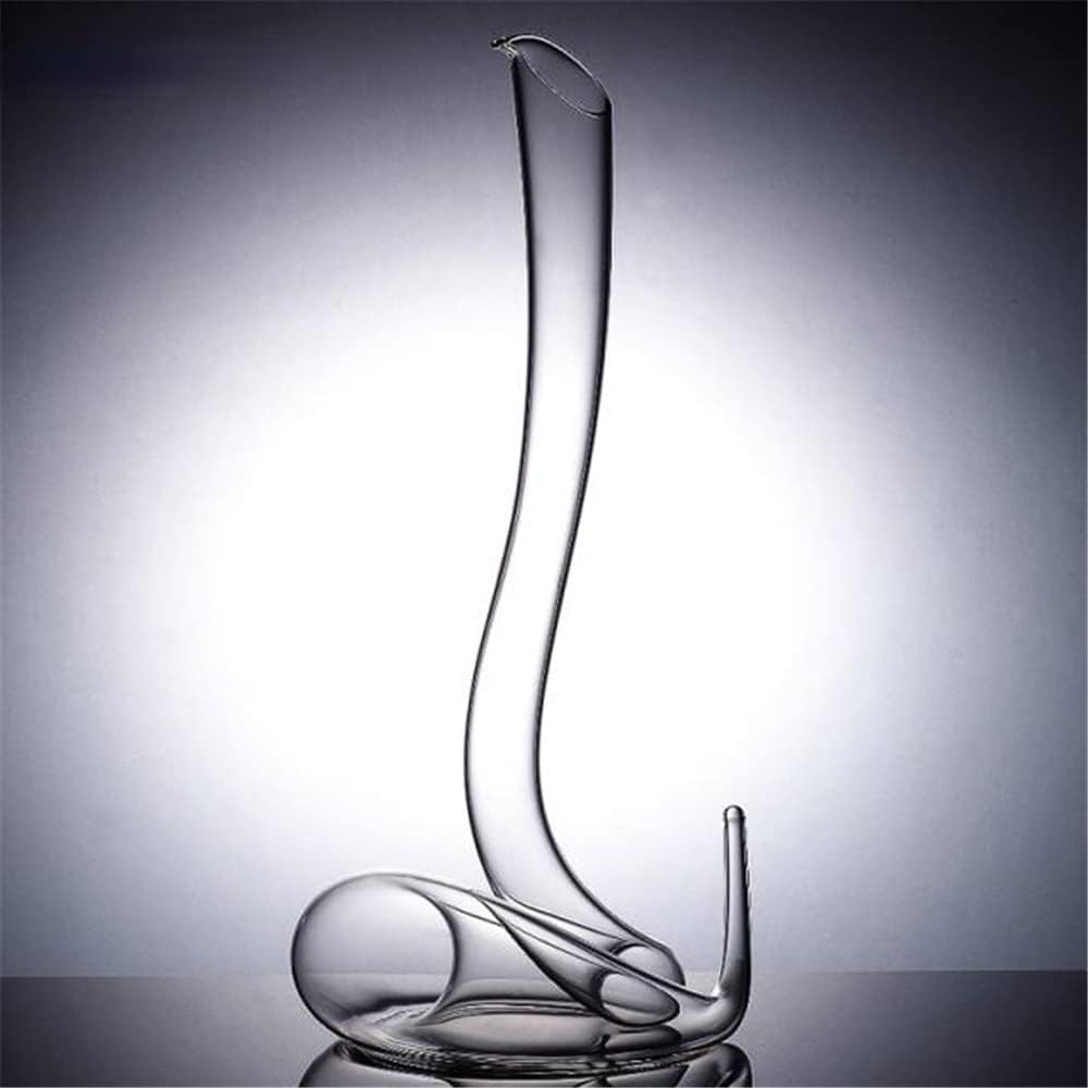 Decanter per vino rosso, Decanter in vetro da vino rosso in cristallo soffiato a bocca da 600 ml, caraffa in stile serpente, bottiglia d'acqua con champagne, regalo di nozze