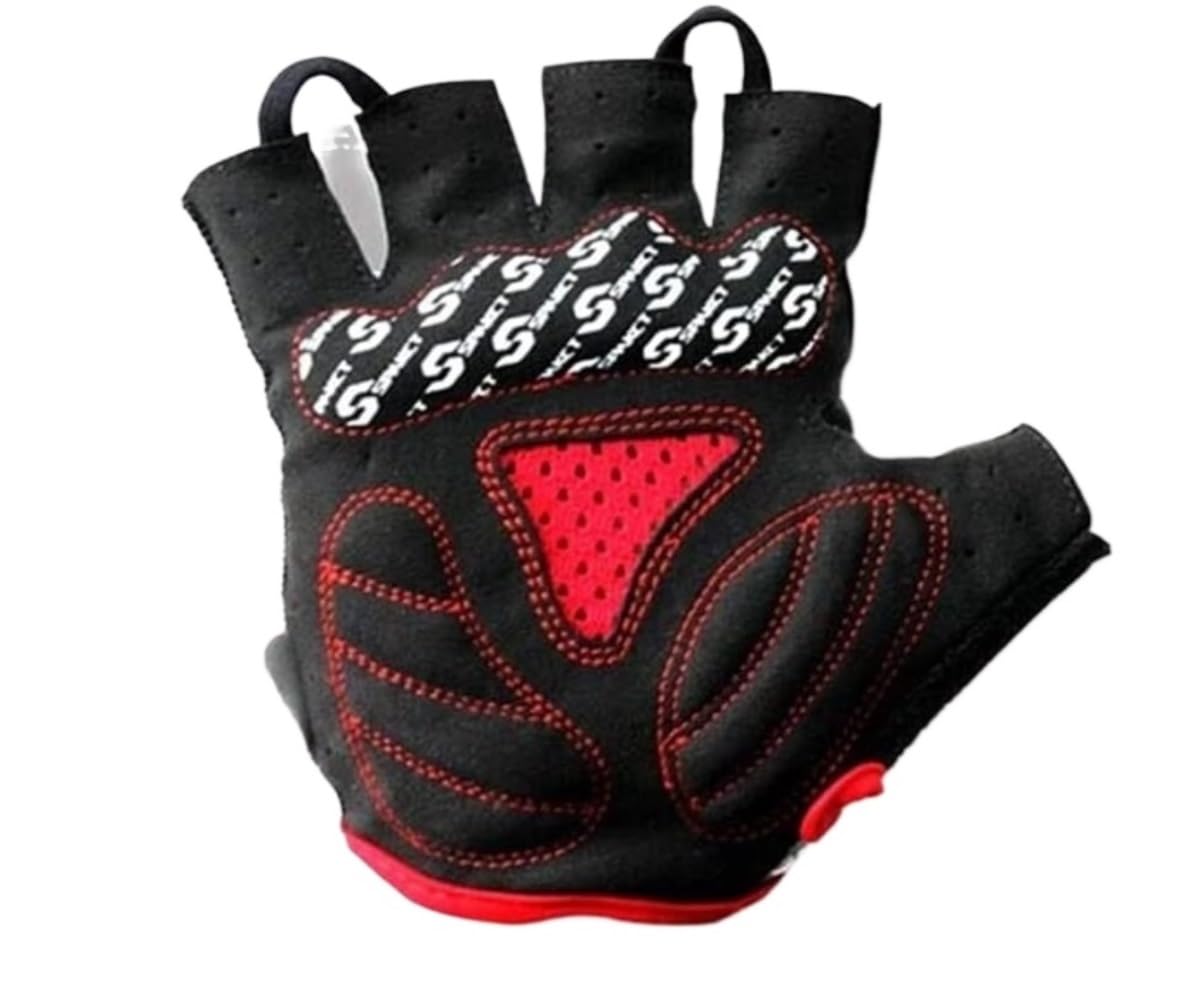 Guantes de jardinería, Guantes de Motocicleta, Tela Lycra Resistente y Duradera, Guantes Blancos Negros, for Ciclismo(S)