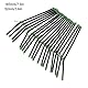 SUNGOOYUE Anti Booms Tube, 20pcs Feeder Boom mit Snaps Tube Balance Connector Angelzubehör(Schwarzer Kunststoff)