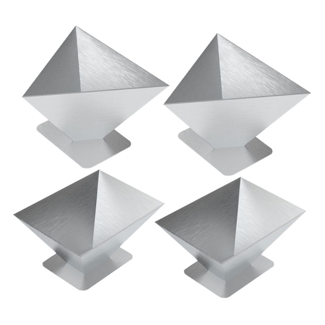 Ciieeo 4pcs Stainless Steel Rice Dumpling Molds Dual Shape Pyramid Quadrangular Rice Shaper for Dragon Boat Festival Essential Kitchen Tool for Easy Dumpling Making
