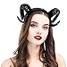 Produktbild Aramomo Schafhorn Gothic Steampunk Dämonhorn Halloween Kostüm Zubehör Foto Gr. Einheitsgröße, Schwarz 1
