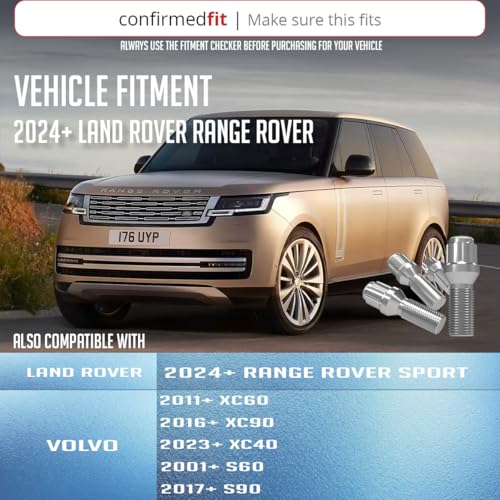Image of Wheel Accessories Parts 20 Pcs M14 x 1.50 Thread Acorn Seat Spline Lug Bolt Chrome Finish 40mm Shank Length Car Spline fits Land Rover Range Rover | Volvo S60 S90 XC40 XC60 XC70 XC90 | Older BMW