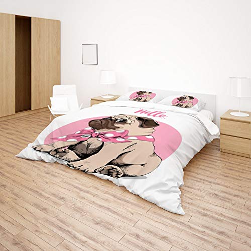 Parure de lit premium carlin 3 pièces en microfibre de polyester - 5