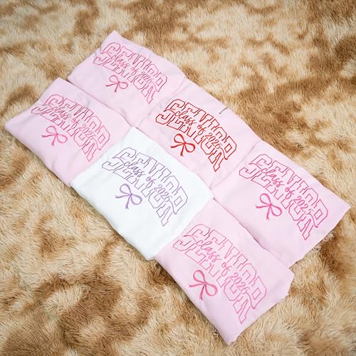 NAZENTI Personalized Embroidered Senior Sweatshirt Class of 2026, Custom Graduation Hoodie, School Shirt for Her or Him3