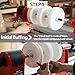 BMWOOD Woodworking Lathe Buffing System MT2 Mandrel,3-Step Buffing Wheel Kits 8 inch with 3pcs Polishing Cutting Compounds.