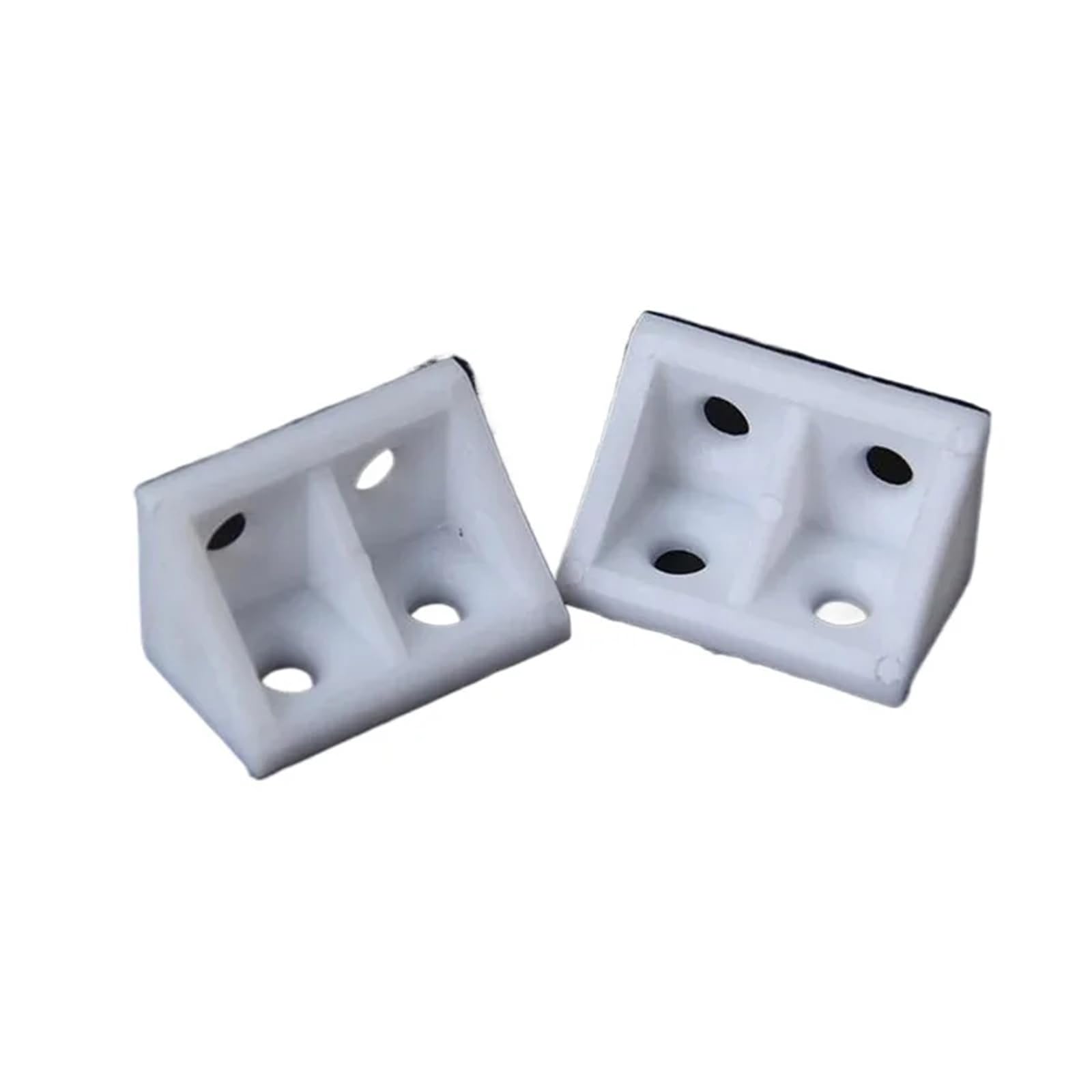 Rmwkrmogrf White Hinge Corner Thickened Transparent Nylon Plastic Angle Code 90 Right Angles Cabinet Furniture Fittings 100Pcs(White)