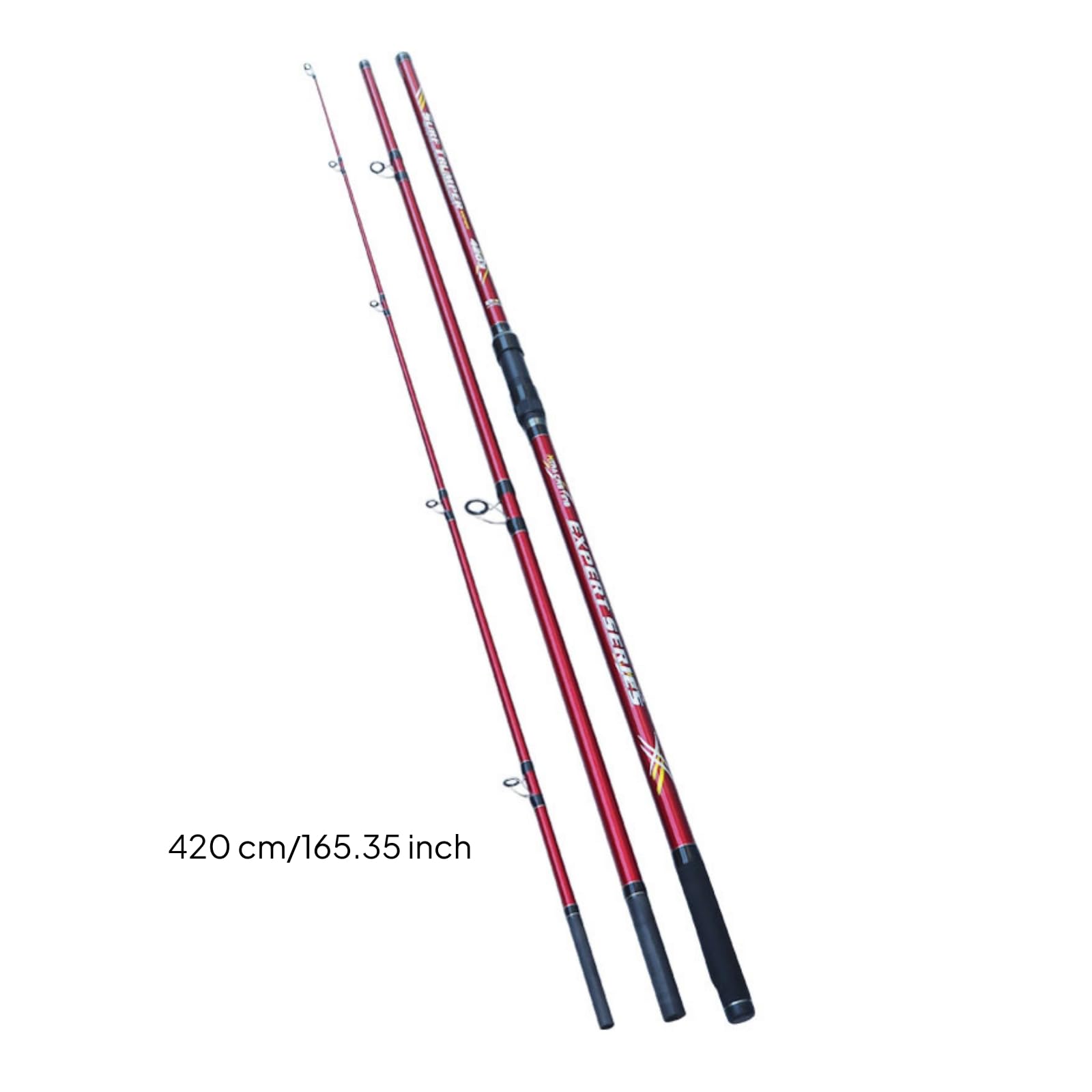 Canne à Pêche Surfcasting Léger Canne Surfcasting Soli pour Plage, Rouge