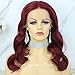 99J Burgundy Lace Front Wigs Human Hair Pre Plucked 9A Brizilian Virgin 99J Curly Lace Front Wig T Part Wig Human Hair Wigs for Black Women Glueless Wigs Human Hair 13x5 T Part Lace Wig Human Hair 18