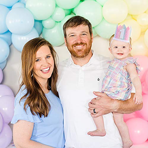 Baby 1St Birthday Rainbow Hat - First Birthday Crown Hat, Baby Birthday Photo Props, Mini Rainbow Crown Party Decorations, Pastel Rainbow Hat #TOP2