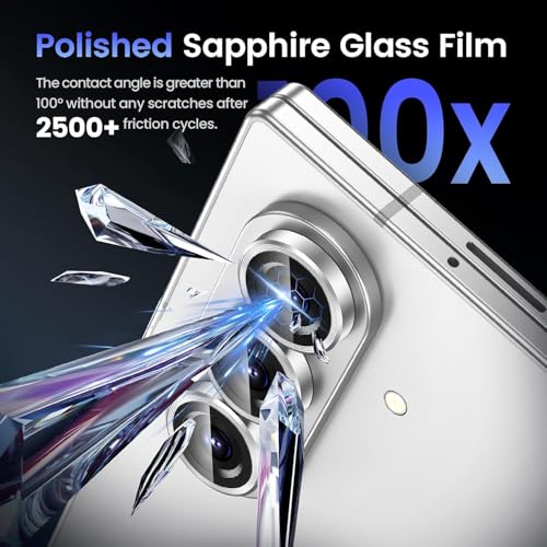 Image of TechTrendz Camera Lens Protector Ring for Samsung Galaxy Z Fold 7 Camera Aluminum Alloy Rings, Ultra-HD Full Coverage Anti Scratch Metal Ring, Z Fold 7 Camera Lens Protector (3 Ring Included) (Silver)