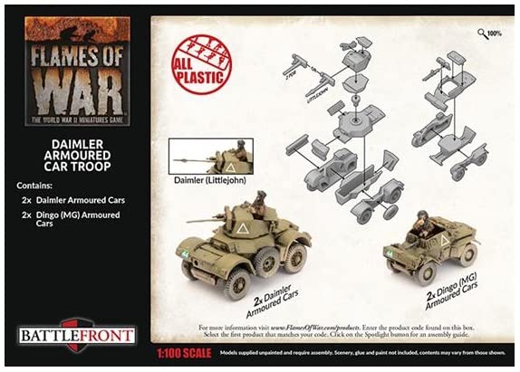 Flames of War: British Daimler Armoured Car Troop (Late-War)