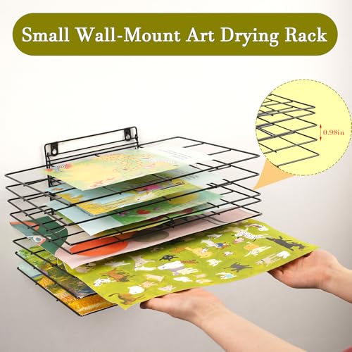 Lzttyee Art Drying Rack for Classroom Paint Drying Rack Small Art Drying Rack Wall Art Storage Rack with 8 Removable Shelves for Classrooms and Art Studios (8 Shelves) - Image 4