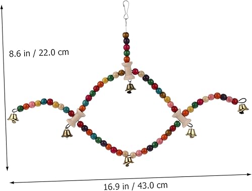 Miniatura 2 de NOLITOY Parrot Swing Parrot Chew Toy Parrot Wood Swing Parrot Mecedora de loro Soporte de madera de loro Soporte de perca Juguetes para pájaros,