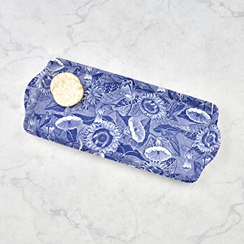 Pimpernel Blue Room Sunflower Collection Sandwich Tray | Serving Platter | Crudité And Appetizer Tray For Indoor And Outdoor Use | Made Of Melamine | Measures 15.1" X 6.5" | Dishwasher Safe #TOP3