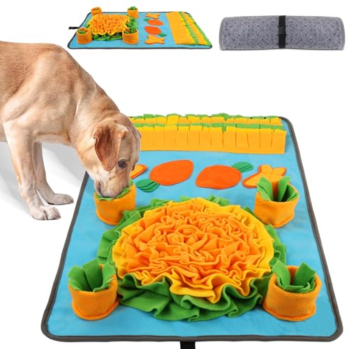 ETACCU Hund SchnüFfelteppich 80×48cm, Waschbar Trainingsmatte Futtermatte SchnüFfelteppich FüR Hunde Gegen Langeweile Und Anregung LangsamfüTterungsunterlage FüR Welpen