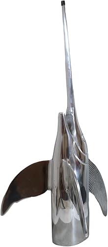 Miniatura 4 de Ebros Gift Náutico marino pulido aluminio metal espada cabeza decoración placa costera mar marlin figura decorativa