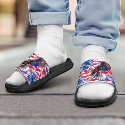 Image of Boy & Girls Slide Sandals Kids Shower Shoes Non Slip Summer Slippers Beach Sandals