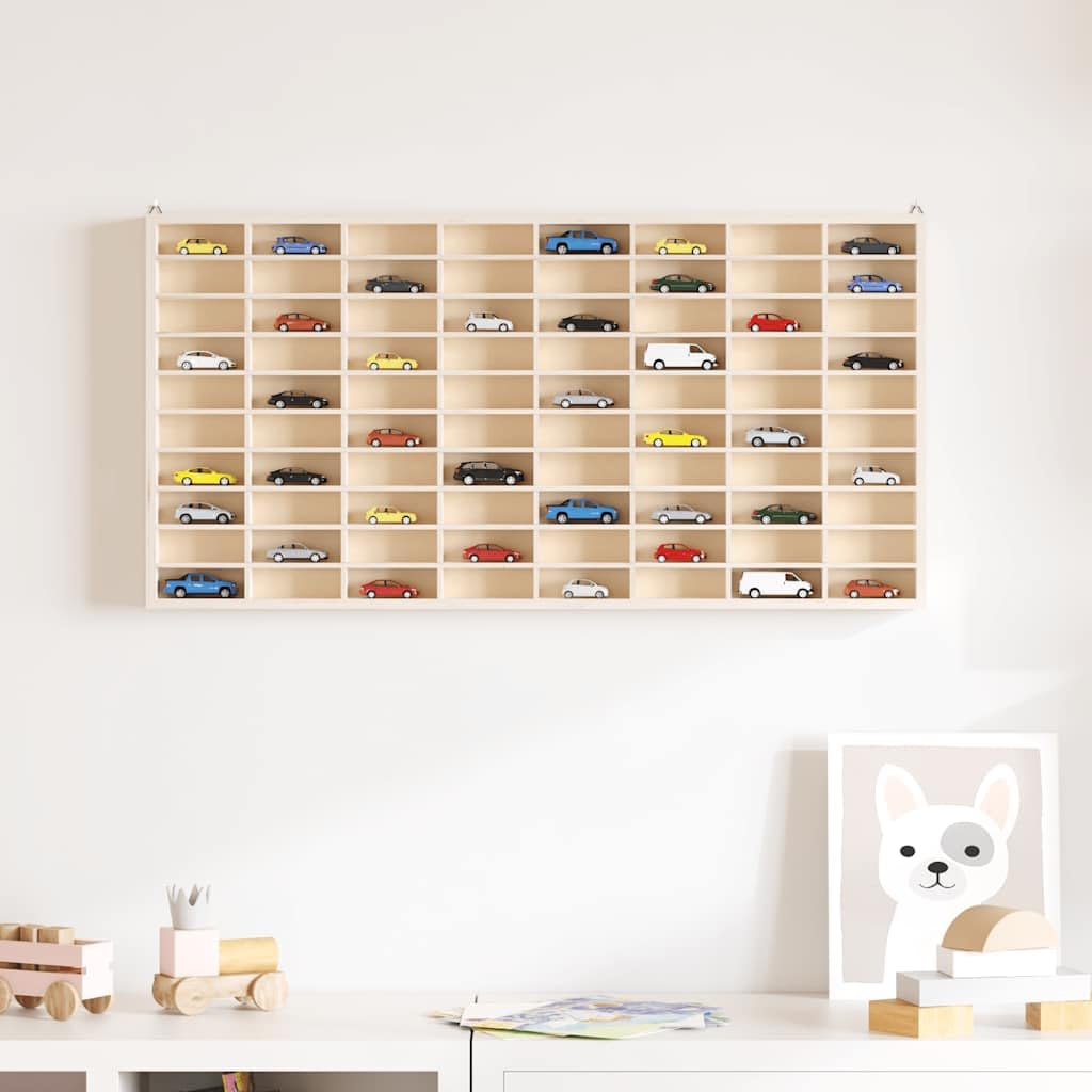Genérico Vitrina de Madera para coleccionistas con 80 Compartimentos 80x4,5x40,5 cm,Mobiliario,Estanterías,Estantes y estanterías-4017377