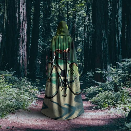 Cape à capuche imprimé vélo 190 cm : le costume parfait sans effort - 6