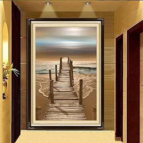 Peinture Diamant Strass Complet Plage de Sable Grand Format - 3