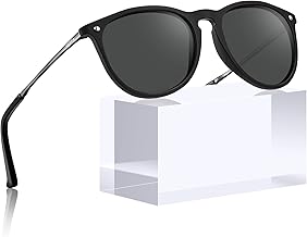 CARFIA Vintage Polarised Mens Womens Sunglasses UV400 Protection for Driving Travel Outdoors