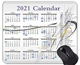 Tapis de souris de jeu en caoutchouc antidérapant pour calendrier 2021 - Lignes abstraites - Avec bord cousu