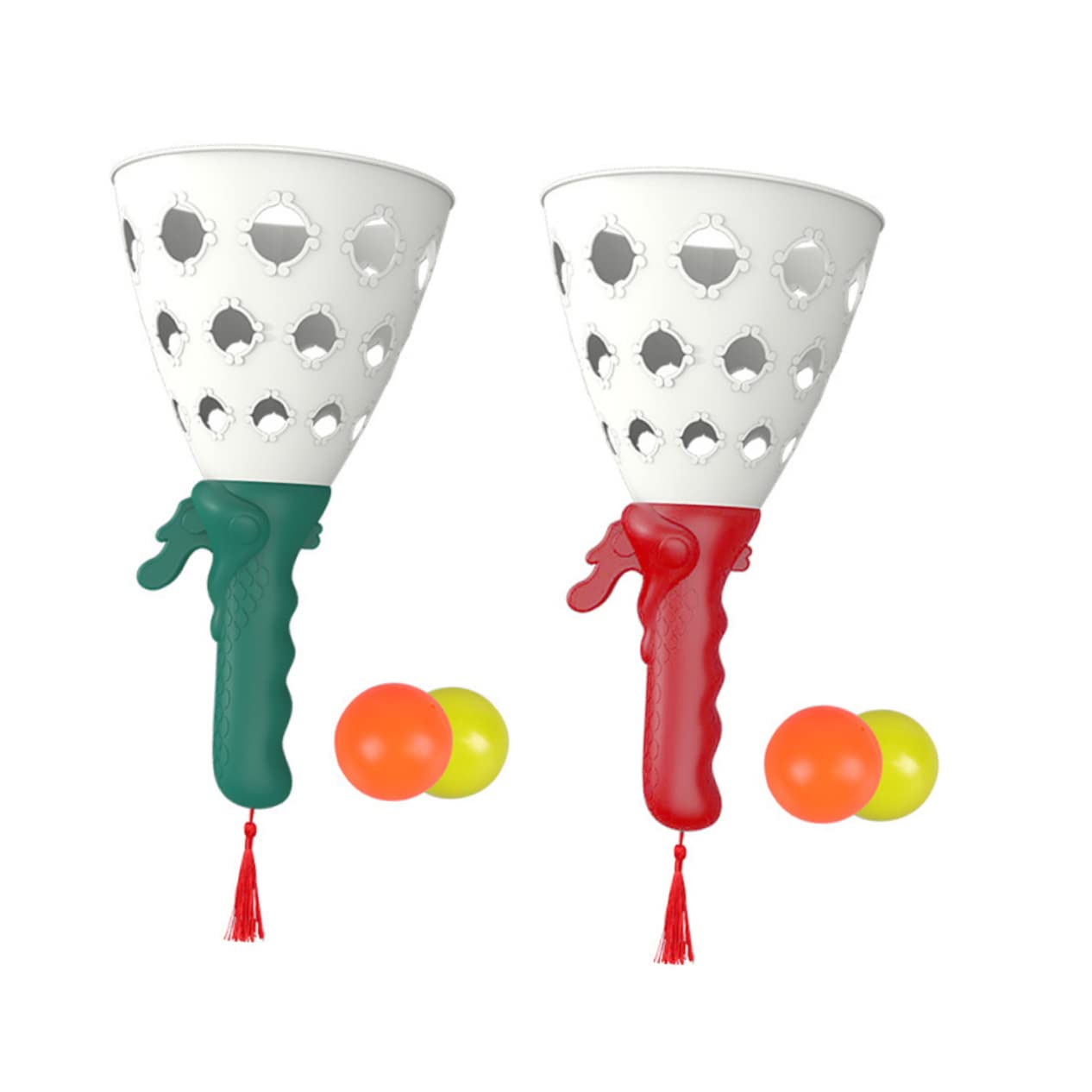 Vaguelly1 Set Elastic Catch Kids Toy Outdoor Indoor Game Toss Catch Balls Game Catch Launchers Kids Sports Toys Children’s Toys Kids Interactive Toys Large Plastic Parent-child Toy Ball