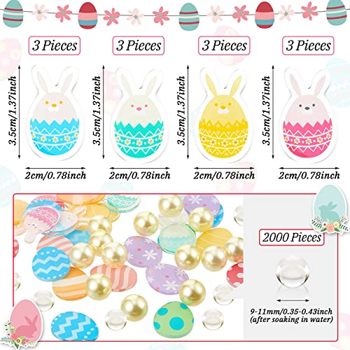 Mtlee 2106 Pieces Easter Vase Filler Pearl For Vase Filler Floating Easter Vases Fillers Pearls Easter Egg Fillers Water Gels Beads Floating Candles For Centerpiece For Easter Home Table Party Decor #TOP2