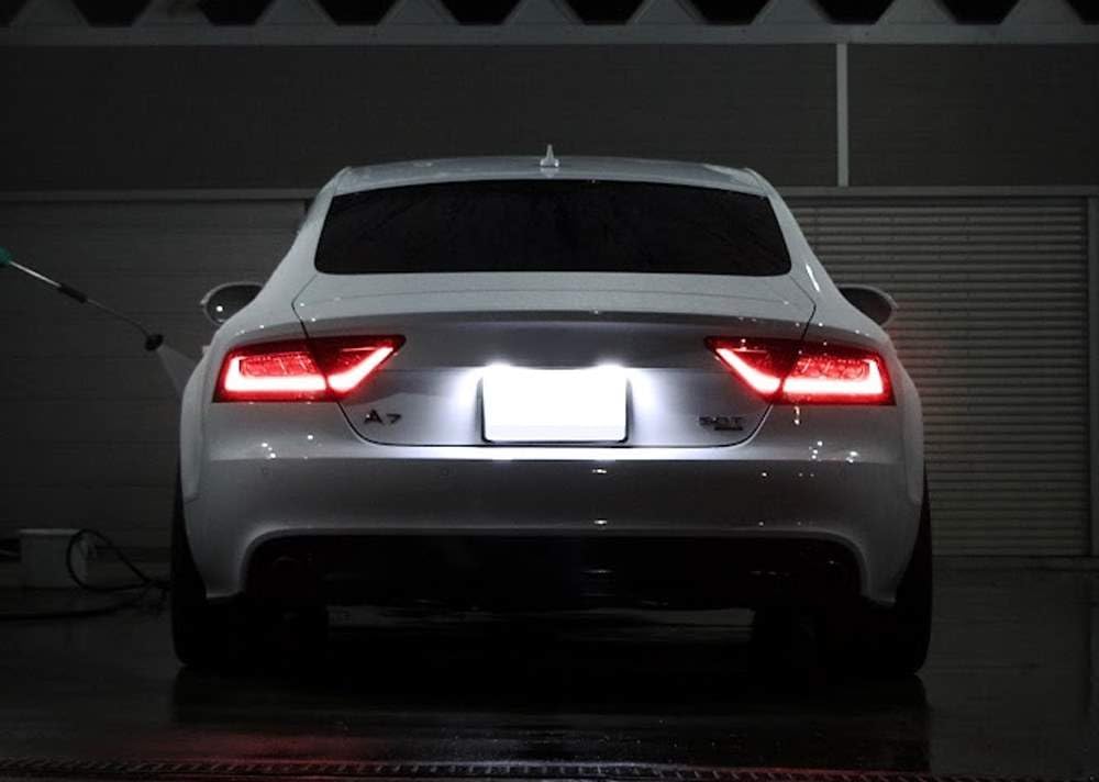 iJDMTOY Xenon White 3W Full LED License Plate Light Kit Compatible With Volkswagen: Jetta Passat Touareg, Compatible With Audi: A1 A6 A7 Q5 TT w/Canbus Error Free Decoders
