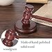 Gavel and Sound Block Set for Lawyers, Handmade Wooden Gavel and Block Set Handcrafted Wood Hammer Court Wooden Judge Hammer Gavels Sound Blocks for Lawyer Judge Auction Sale Meetings Student and Gift