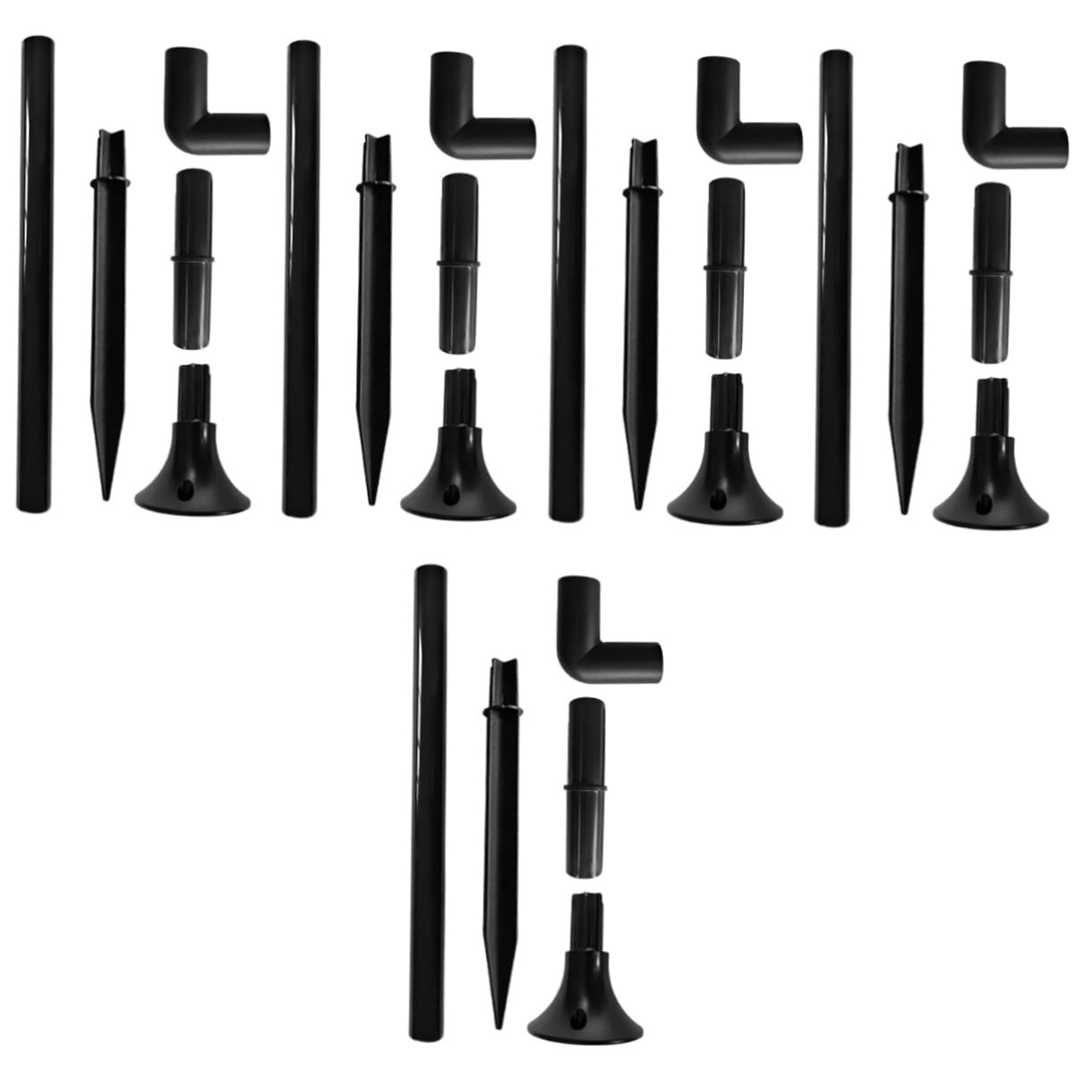 POPETPOP 5 Sets Solar Light Solar Lantern Solar Powered Lamp Solar Powered Light Ground Stake Outdoor Light Stakes Landscape Lighting and Accessories Landscaping Stakes Abs Black