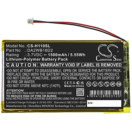 CS Cameron Sino 1500mAh / 5.55Wh Replacement Battery for iRiver H110, H120, H140, H320, H340 MP3 Playmer, DA2WB18D2