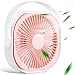 WD&CD Wentylator USB, 6 cali, przenośny wentylator biurkowy, z akumulatorem 4000 mAh, 3 prędkości, 360 stopni, regulowany wentylator USB z uchwytem, do biura, na zewnątrz, do wewnątrz i na zewnątrz, różowy