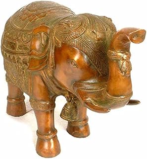 Temple Decorative Elephant - Brass Sculpture
