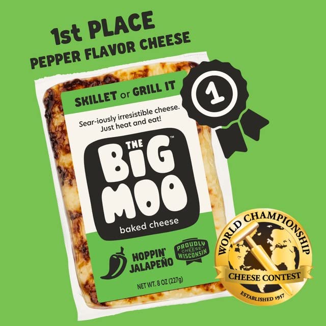 Miniatura 5 de THE BIG MOO HOPPIN' JALAPNO  Paquete de 3  Bloque de queso de 8 oz  Paquete de 3  Bloque de queso de 8 oz  Bocadillos saludables  Alimento keto