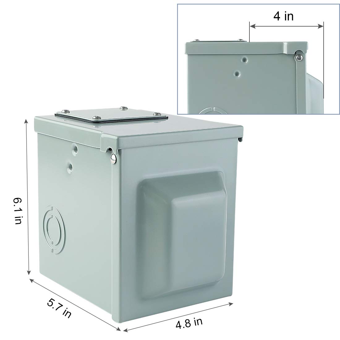 Livtor 50 Amp 125/250 Volt RV Power Outlet Box RV Receptacle, Enclosed Lockable Weatherproof