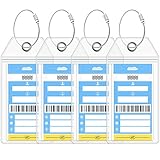 Cruise On NCL Cruise Luggage Tag Holder (4 Pack) – Fits Printed Norwegian Ship Tags – 2025 & 2026 Cruise Essentials – Clear, Durable & Waterproof Luggage Tags for Smooth Sailing