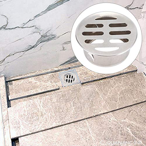 Thick Stainless Steel Floor Drain ,Cover Anti Blocking for Outdoor Balcony Yard Use Square Floor Drain Waste Drain Cover Hotel Bathroom Shower Drainer(50 Flat Mouth) - Image 3