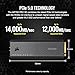 Corsair MP700 PRO SE with Air Cooler 4TB PCIe 5.0 x4 NVMe 2.0 M.2 SSD – M.2 2280 – Up to 14,000MB/sec Sequential Read – High-Density 3D TLC NAND – Black