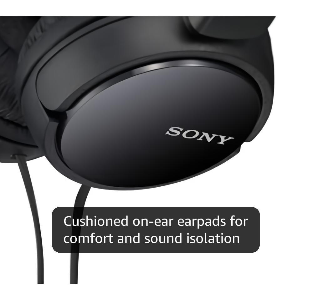 Amazon.com: Sony ZX Series Wired On-Ear Headphones, Black MDR