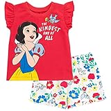 Disney Princess Snow White Toddler Girls T-Shirt and Dolphin Shorts Outfit Set 3T