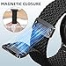 CUNUJIX Braided Watch Bands Compatible with 18mm Garmin Vivoactive 4s/ Venu 2s/ Venu 3s/ Vivomove 3s /Forerunner 255S /Forerunner 265S, Loop Magnetic Stretchy Nylon Elastic Fabric Strap for Women Men